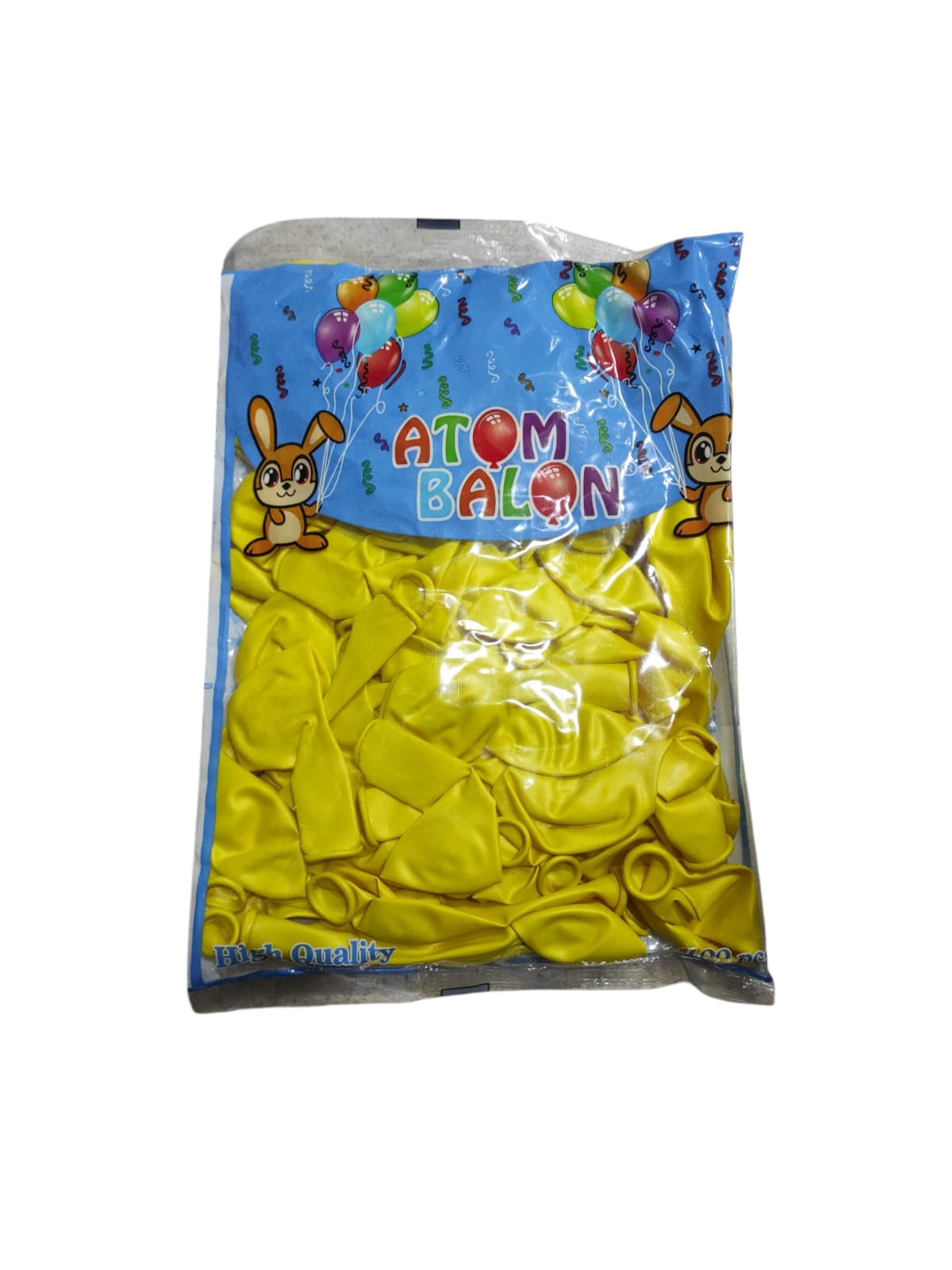 Atom Metalik Sarı Balon 100 lü 12 İnç 